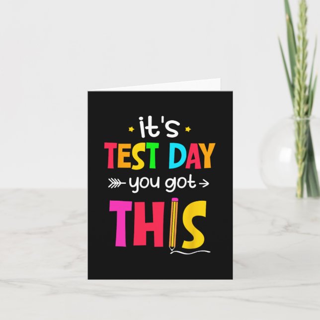 Tarjeta Día De Prueba Que Tienes Este Día De Prueba Estudi (Anverso)