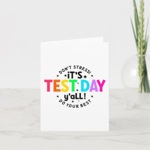 Tarjeta Día De Prueba Yall Diez Gracioso De Pruebas Para E