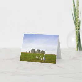 Tarjeta Día de salida de ganso y gallo