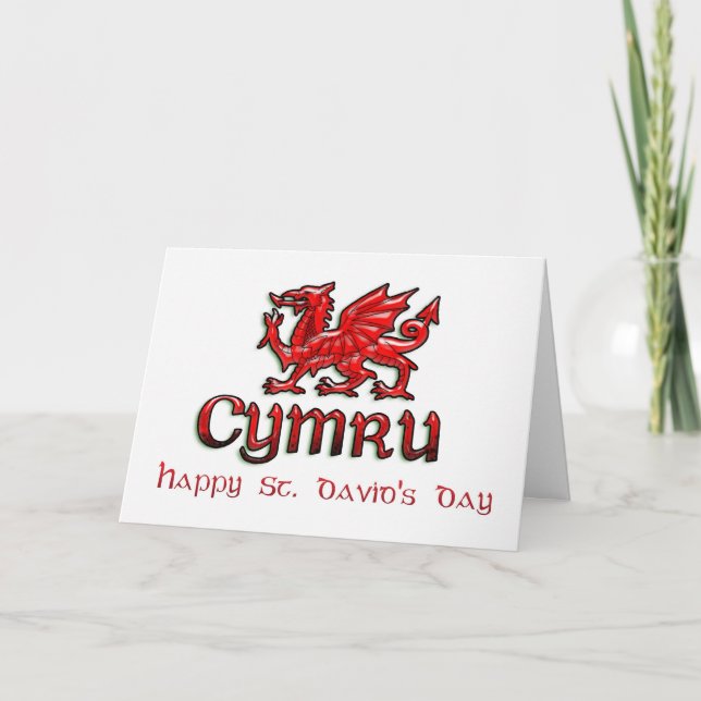 Tarjeta Día de San David, San David, Ddydd Gwyl Dewi Sant (Anverso)