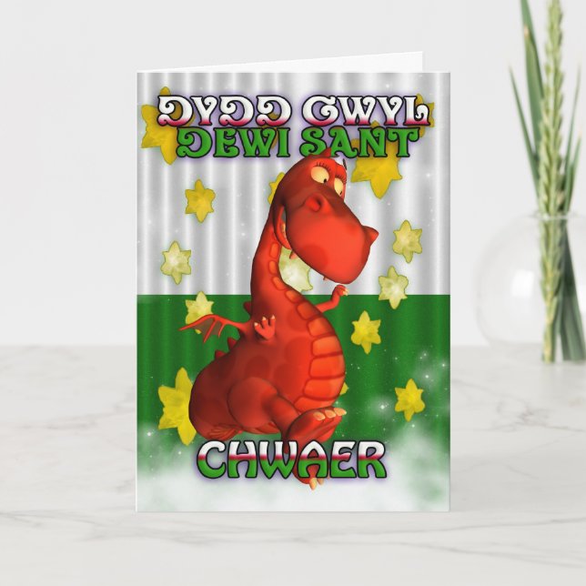 Tarjeta Día de San David, Welsh Card, Dydd Gwyl Dewi Sant (Anverso)
