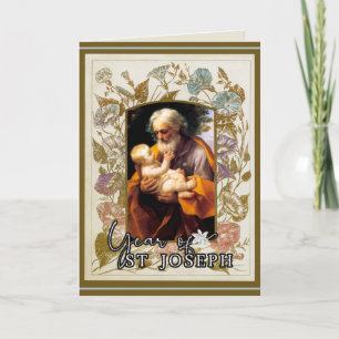 Tarjeta Día de San José Fiesta Católica Oración