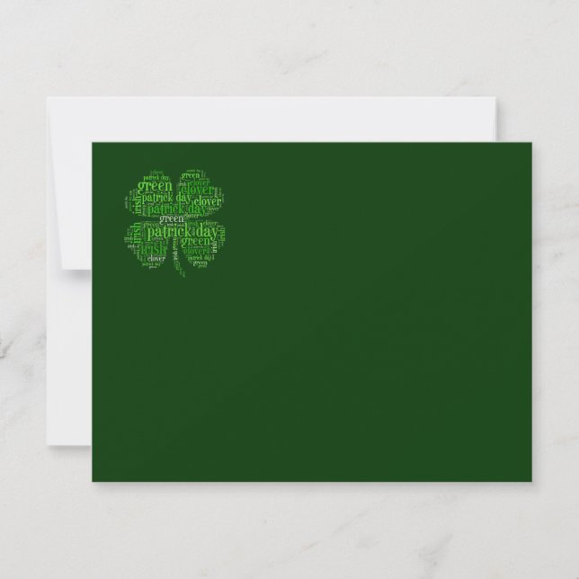 Tarjeta Día de San Patricio (Anverso)