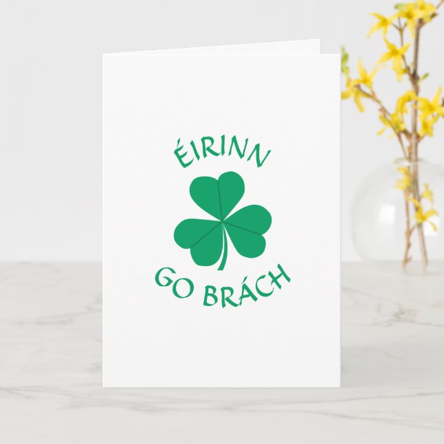 Tarjeta Día de San Patricio (flor amarilla)