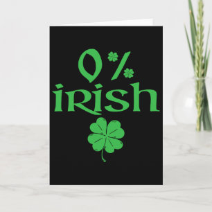 Tarjeta Día de San Patricio 0% Irlandés Trébol de Trébol G