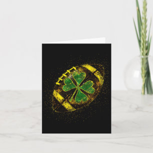 Tarjeta Día de San Patricio Afortunado Trébol Fútbol Camis
