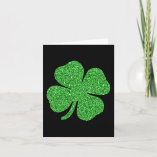 Tarjeta Día de San Patricio Amuleto de la Suerte Verde Tré