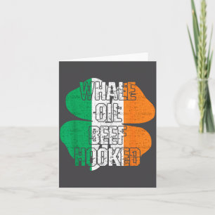 Tarjeta Día de San Patricio argot irlandés Whale Oil Beef 