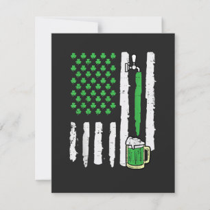 Tarjeta Día de San Patricio Bandera de América Santo