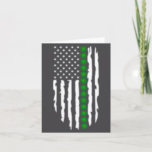 Tarjeta Día de San Patricio Bandera irlandesa americana