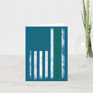 Tarjeta Día de San Patricio Bandera Irlandesa Americana Vi