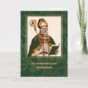 Tarjeta Día de San Patricio bendice a religiosos