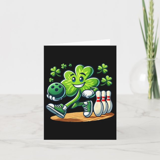 Tarjeta Día de San Patricio Bolos Niños Niñas Lindo Trébol (Anverso)