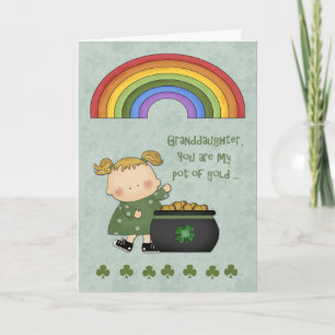 Tarjeta Día de San Patricio, Bota de Oro, nieta