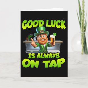 Tarjeta Día de San Patricio Buena Suerte Siempre Está Disp