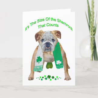 Tarjeta Día de San Patricio, Bulldog de Shamrock
