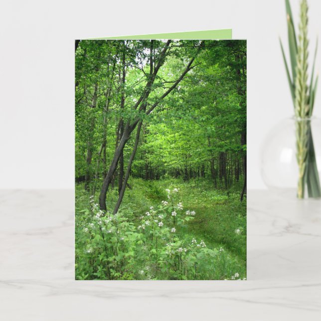 Tarjeta Día de San Patricio: Camino de Woodland (Anverso)