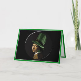 Tarjeta Día de San Patricio - Chica con la travesía de Sha