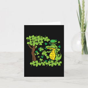 Tarjeta Día de San Patricio Cocodrilo Trébol de San Patric