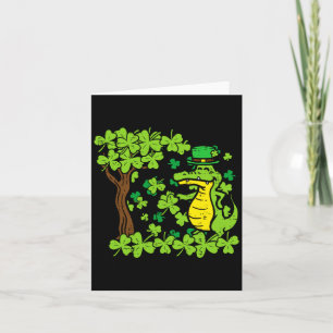 Tarjeta Día de San Patricio Cocodrilo Trébol Día de San Pa