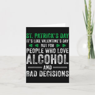 Tarjeta Día de San Patricio como San Valentín pero San Pat