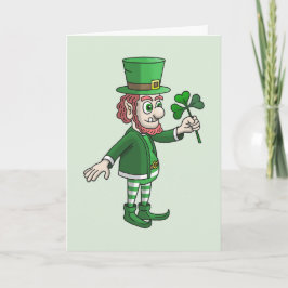 Tarjeta Día de San Patricio con duende