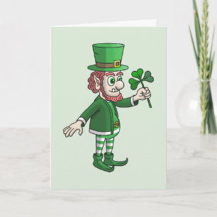 Tarjeta Día de San Patricio con duende