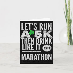 Tarjeta Día de San Patricio Corramos 5km y luego bebamos c