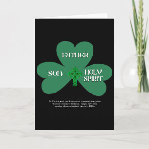Tarjeta Día de San Patricio Cristiano Religioso Trinidad C