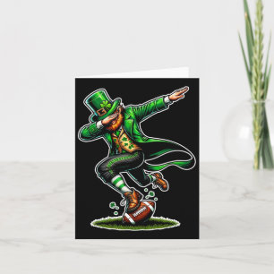 Tarjeta Día de San Patricio Dabbing Leprechaun Niños Chica