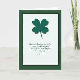 Tarjeta Día de San Patricio de Shamrocks Brillantes