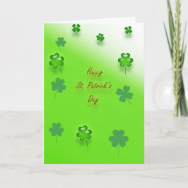 Tarjeta Día de San Patricio de Shamrocks Brillantes