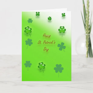 Tarjeta Día de San Patricio de Treboles Brillantes