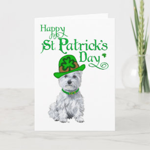 Tarjeta Día de San Patricio de Westie