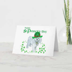 Tarjeta Día de San Patricio del Bichon Frise