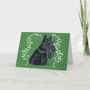 Tarjeta Día de San Patricio del Terrier Escocés