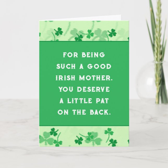 Tarjeta Día de San Patricio divertido (Anverso)