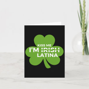 Tarjeta Día de San Patricio divertido hispano Bésame soy i