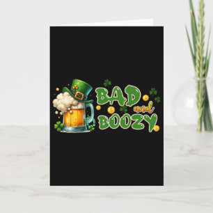Tarjeta Día de San Patricio divertido irlandés Byd y borra