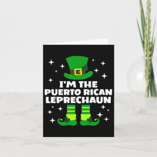 Tarjeta Día de San Patricio divertido irlandés puertorriqu