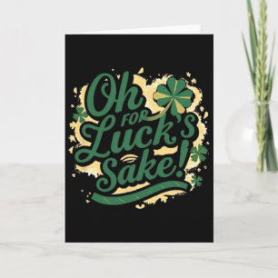 Tarjeta Día de San Patricio Divertido Oh Por El Amor De La