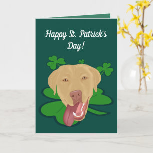 Tarjeta Día de San Patricio Dudley Labrador