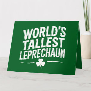 Tarjeta Día de San Patricio, el Leprechaun más alto del mu