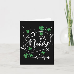 Tarjeta Día de San Patricio Enfermera Va Irlandés Trébol S