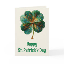 Día de San Patricio Feliz Elegante Trébol