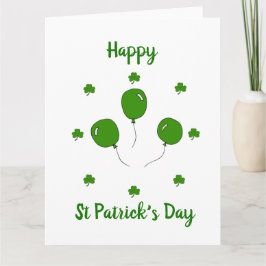 Tarjeta Día de San Patricio Feliz Lindo Minimalista  