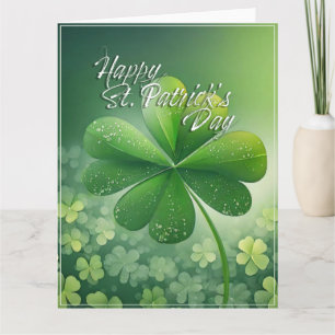 Tarjeta Día de San Patricio Feliz tréboles verdes (7) c