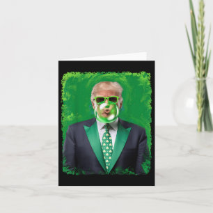 Tarjeta Día de San Patricio Funny Trump 47° presidente irl