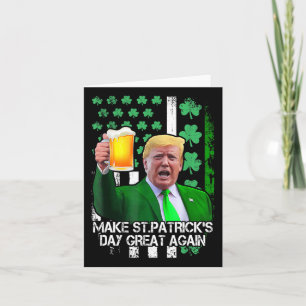 Tarjeta Día de San Patricio Genial de Nuevo Divertido Trum