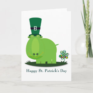 Tarjeta Día de San Patricio: HIPPO Verde